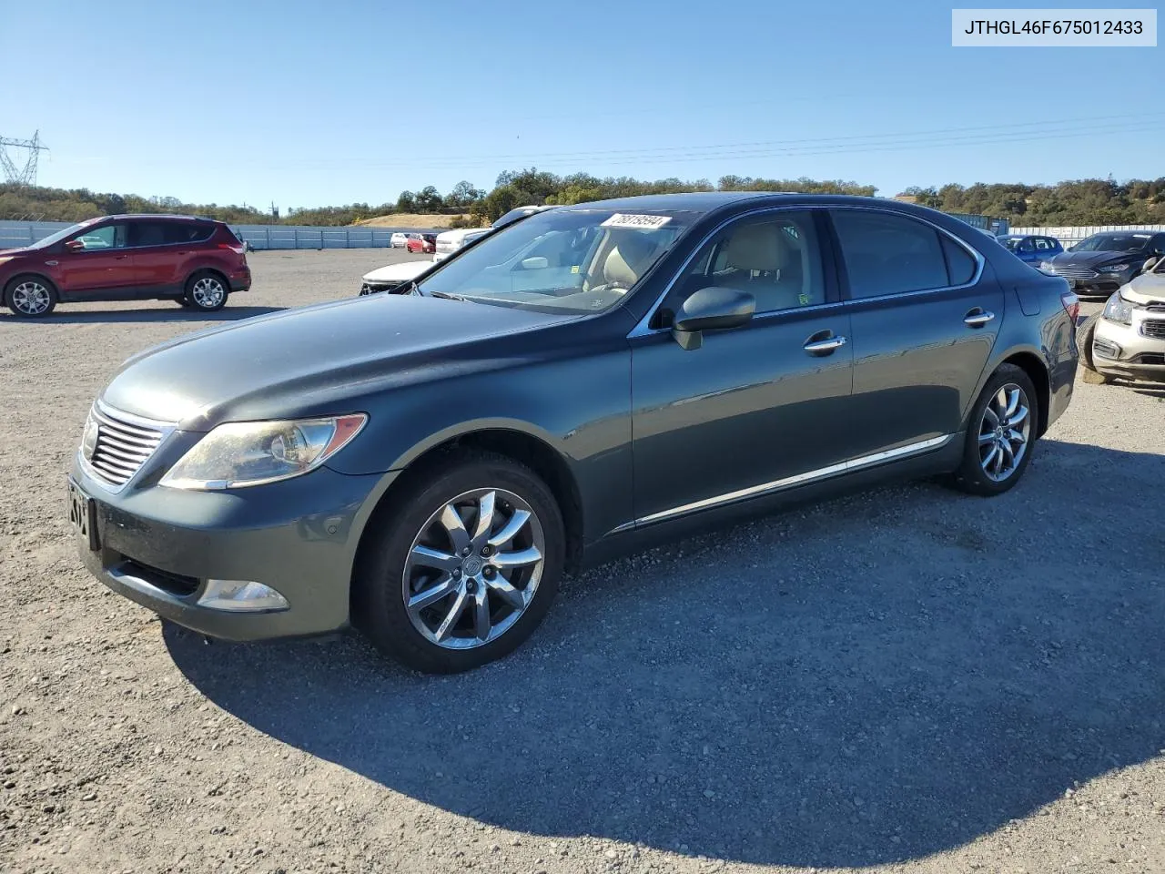 2007 Lexus Ls 460L VIN: JTHGL46F675012433 Lot: 78819594