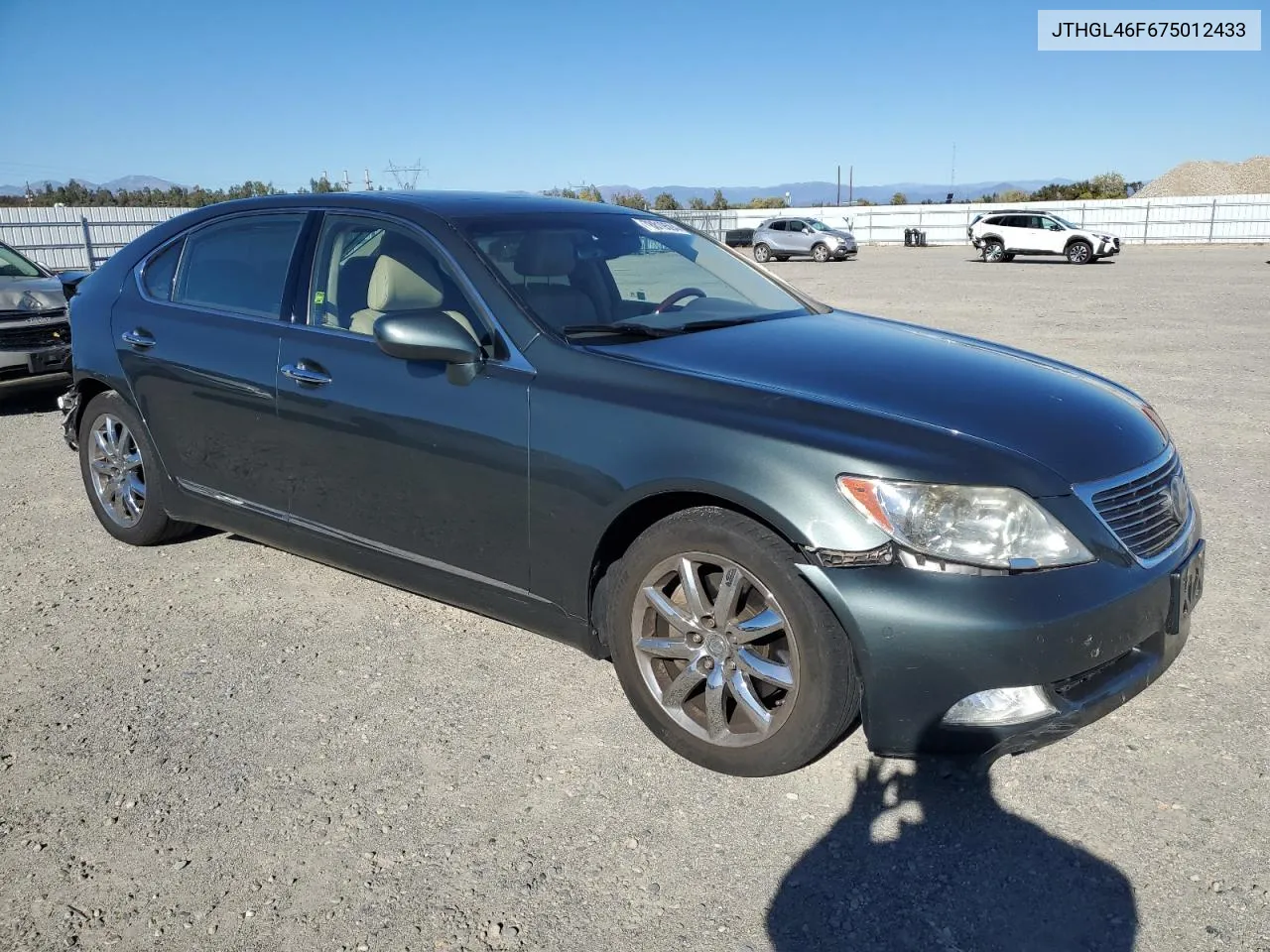 2007 Lexus Ls 460L VIN: JTHGL46F675012433 Lot: 78819594