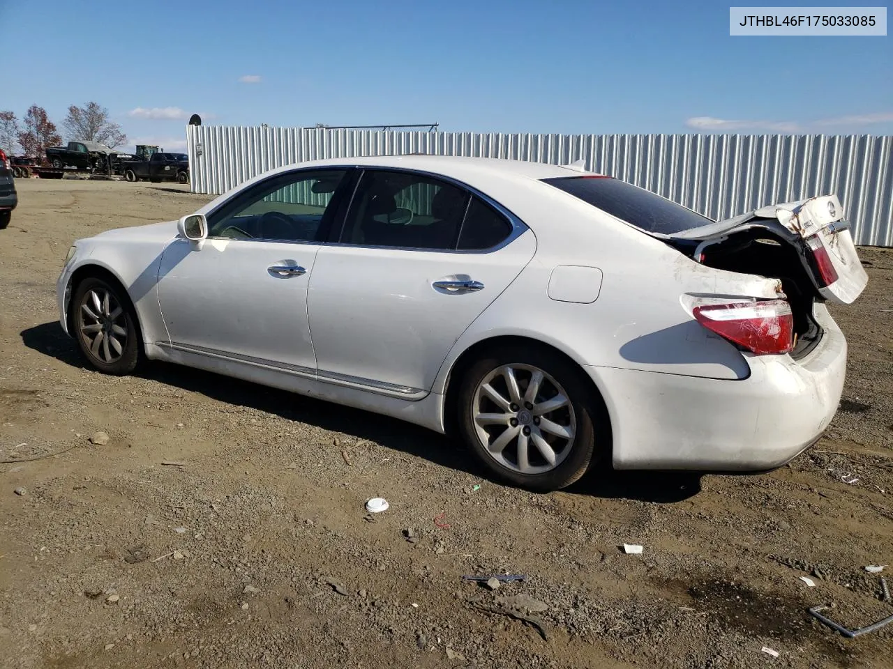 2007 Lexus Ls 460 VIN: JTHBL46F175033085 Lot: 79266934