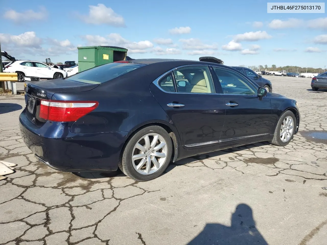 2007 Lexus Ls 460 VIN: JTHBL46F275013170 Lot: 80076104