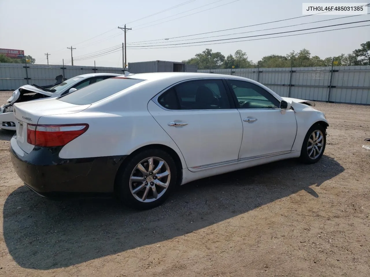 2008 Lexus Ls 460L VIN: JTHGL46F485031385 Lot: 66252884