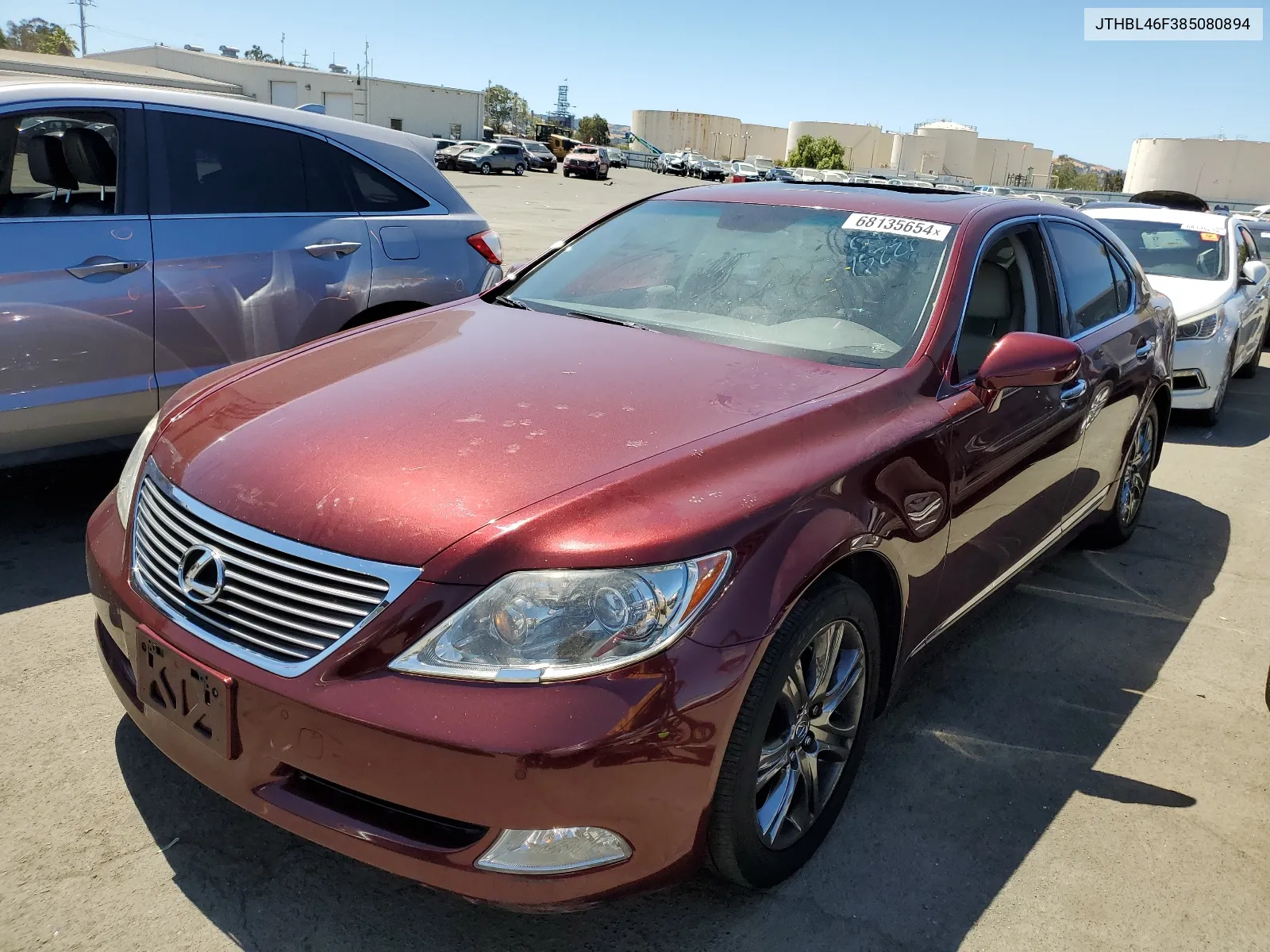 2008 Lexus Ls 460 VIN: JTHBL46F385080894 Lot: 68135654