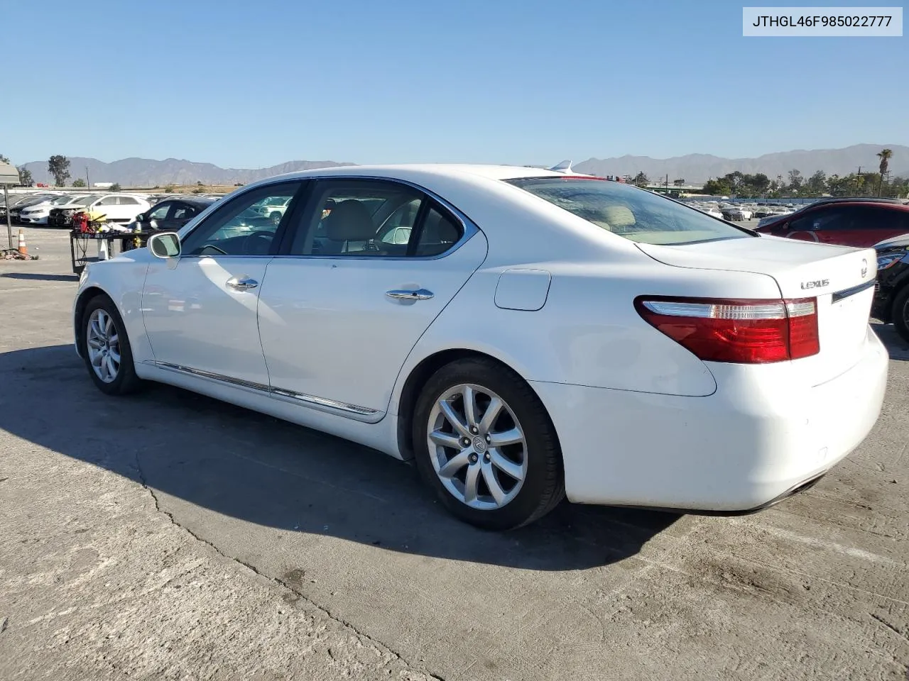 2008 Lexus Ls 460L VIN: JTHGL46F985022777 Lot: 73805404