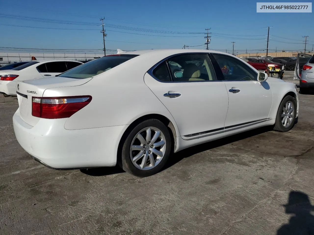 2008 Lexus Ls 460L VIN: JTHGL46F985022777 Lot: 73805404