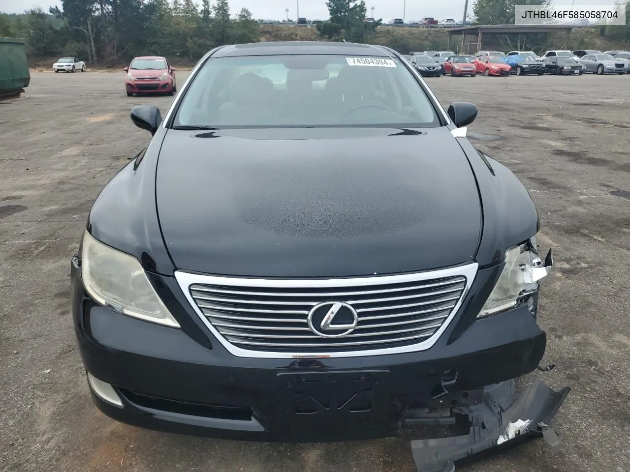 2008 Lexus Ls 460 VIN: JTHBL46F585058704 Lot: 74504394