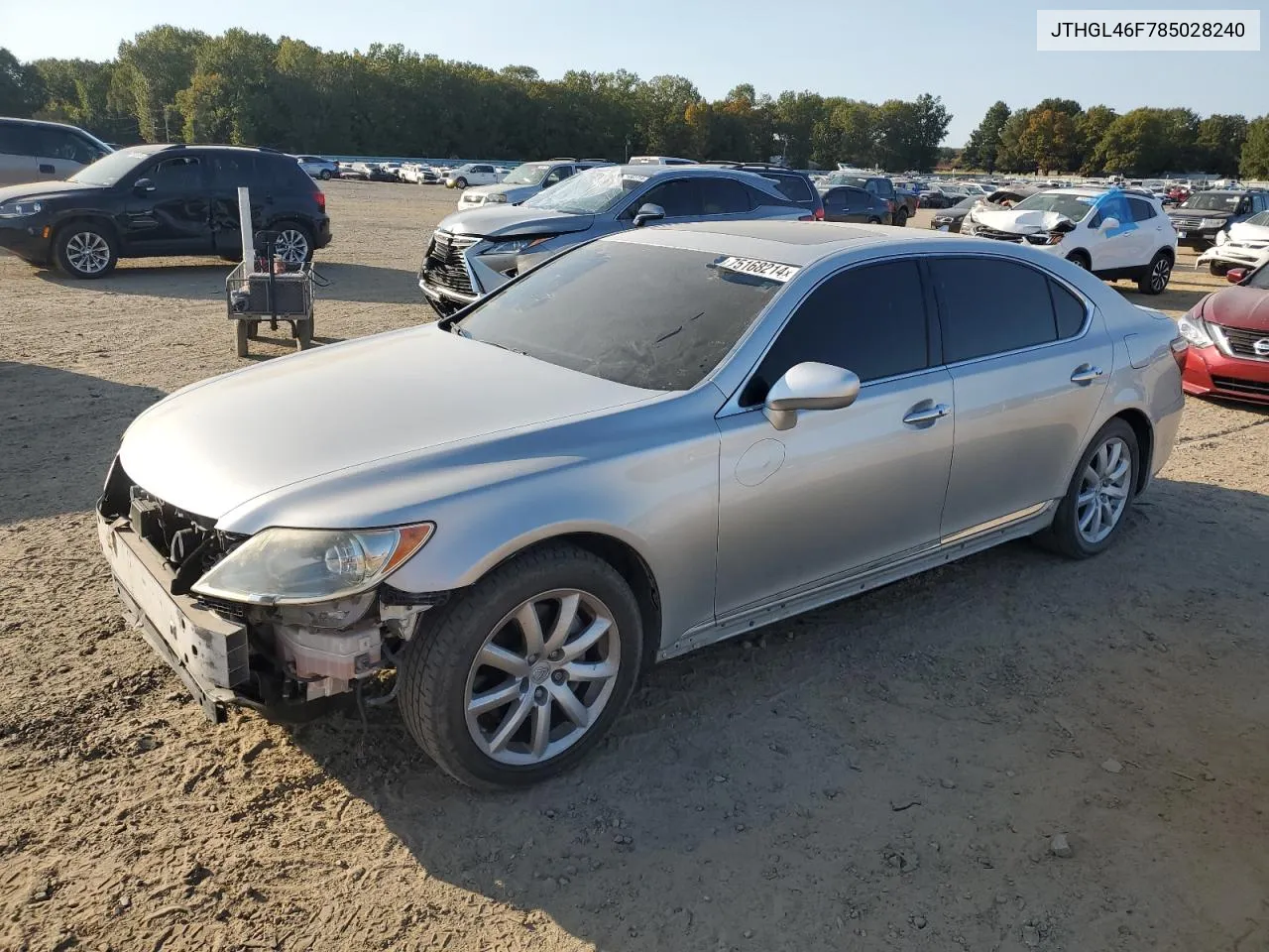 2008 Lexus Ls 460L VIN: JTHGL46F785028240 Lot: 75168214