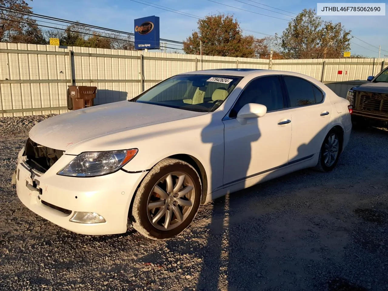 2008 Lexus Ls 460 VIN: JTHBL46F785062690 Lot: 77942624