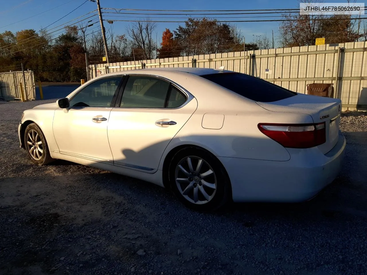 2008 Lexus Ls 460 VIN: JTHBL46F785062690 Lot: 77942624