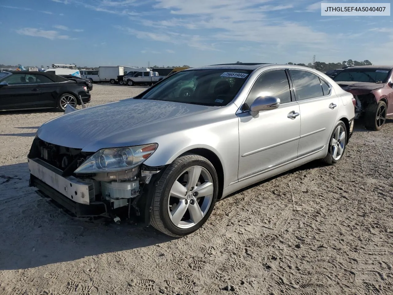 2010 Lexus Ls 460L VIN: JTHGL5EF4A5040407 Lot: 75651904