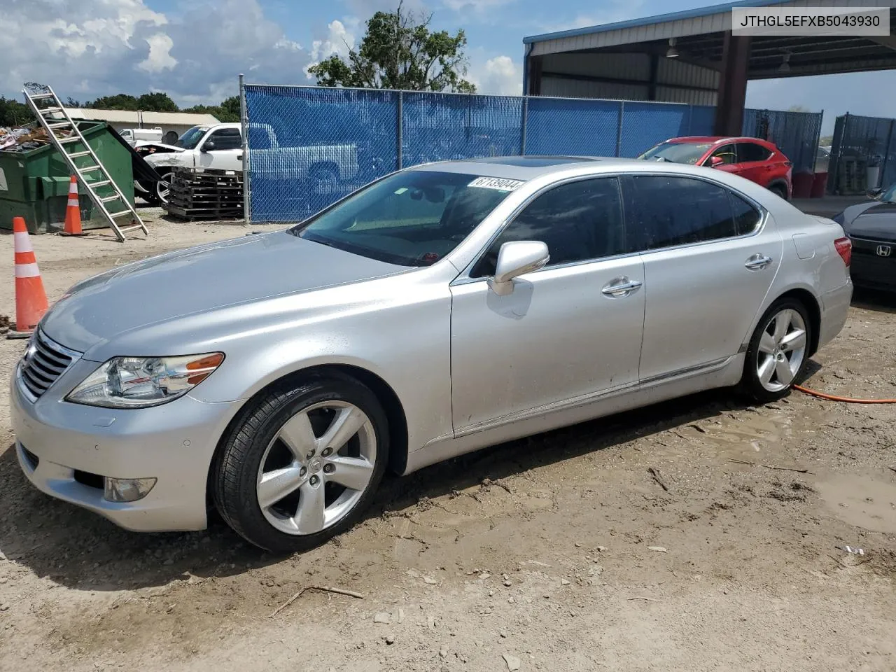 2011 Lexus Ls 460L VIN: JTHGL5EFXB5043930 Lot: 67139044