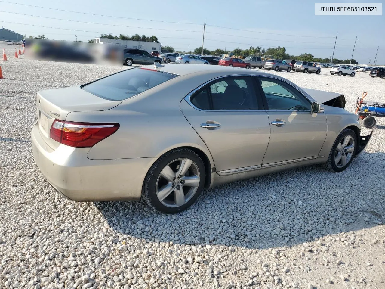 2011 Lexus Ls 460 VIN: JTHBL5EF6B5103521 Lot: 70950634