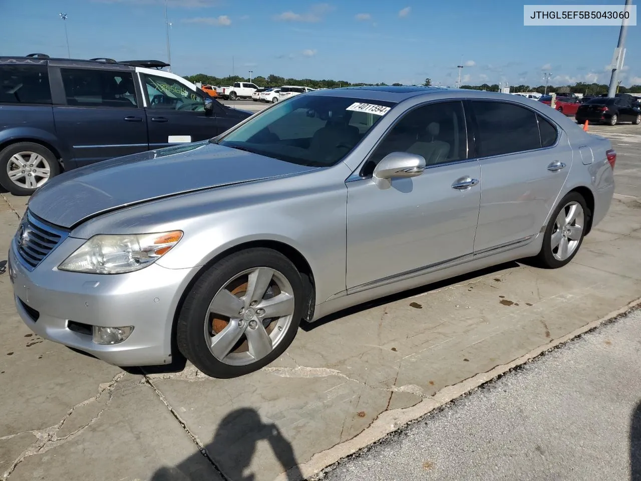 2011 Lexus Ls 460L VIN: JTHGL5EF5B5043060 Lot: 74011594