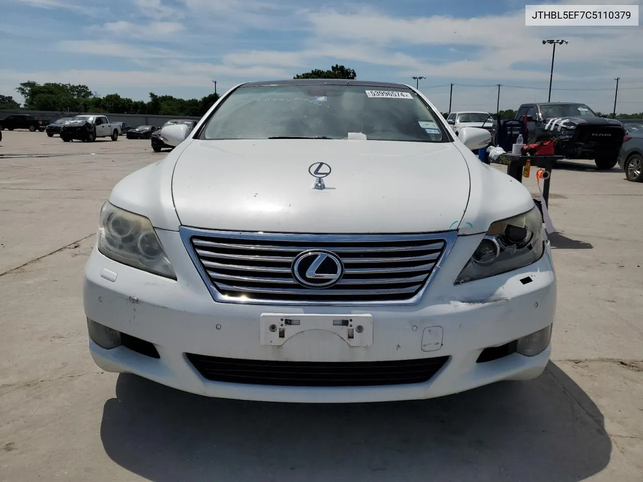 2012 Lexus Ls 460 VIN: JTHBL5EF7C5110379 Lot: 53996574