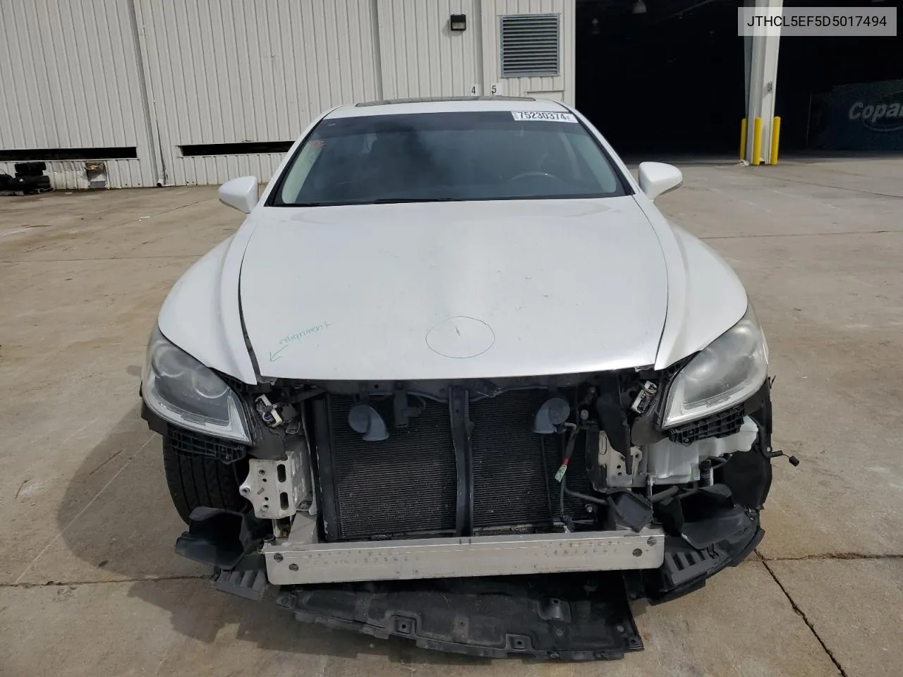 2013 Lexus Ls 460 VIN: JTHCL5EF5D5017494 Lot: 75230374