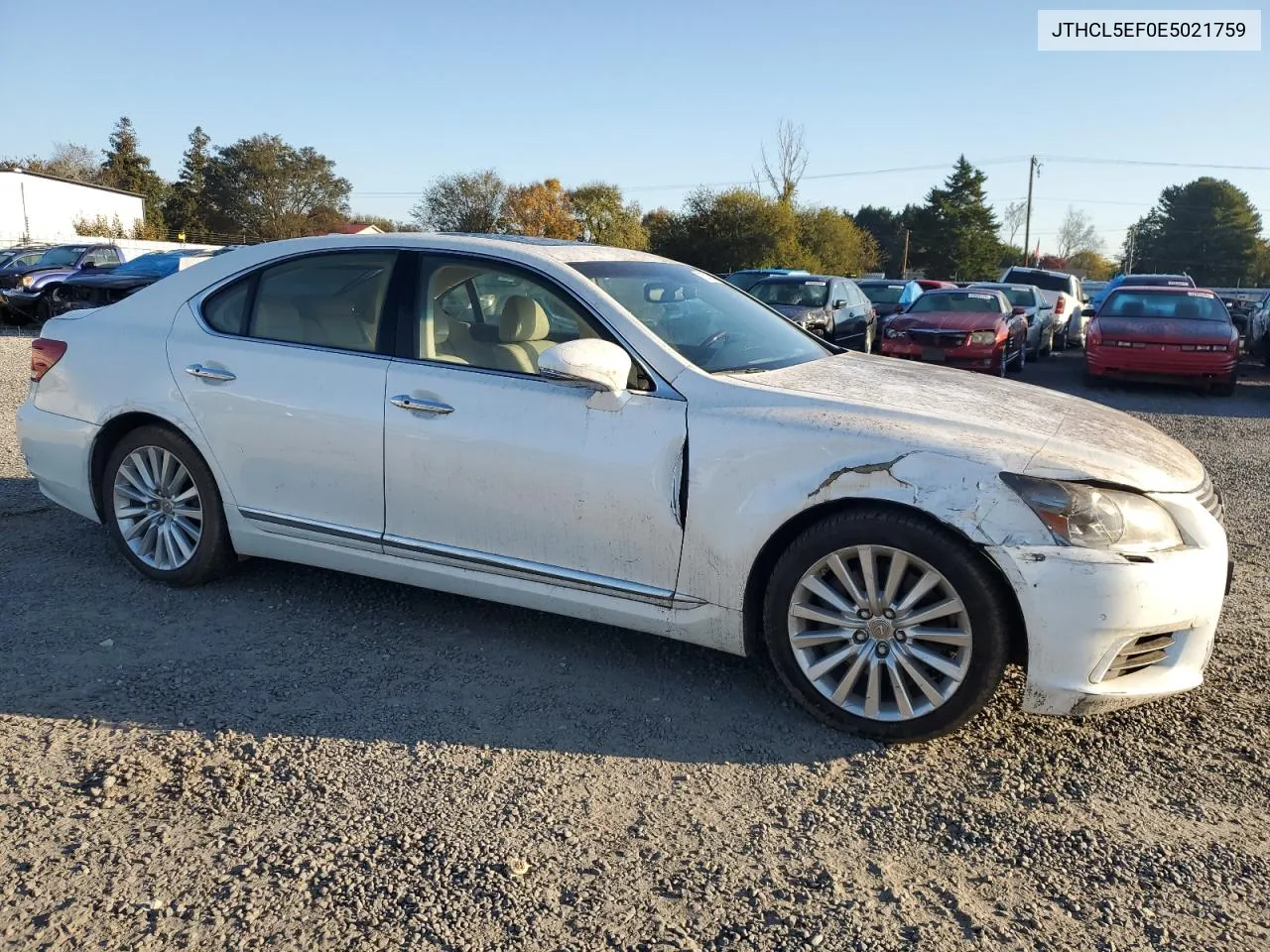 2014 Lexus Ls 460 VIN: JTHCL5EF0E5021759 Lot: 76743864