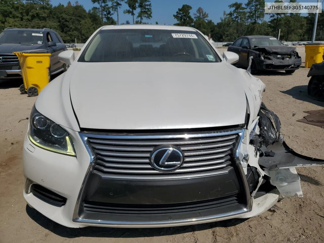 2016 Lexus Ls 460 VIN: JTHBL5EF3G5140775 Lot: 75729744