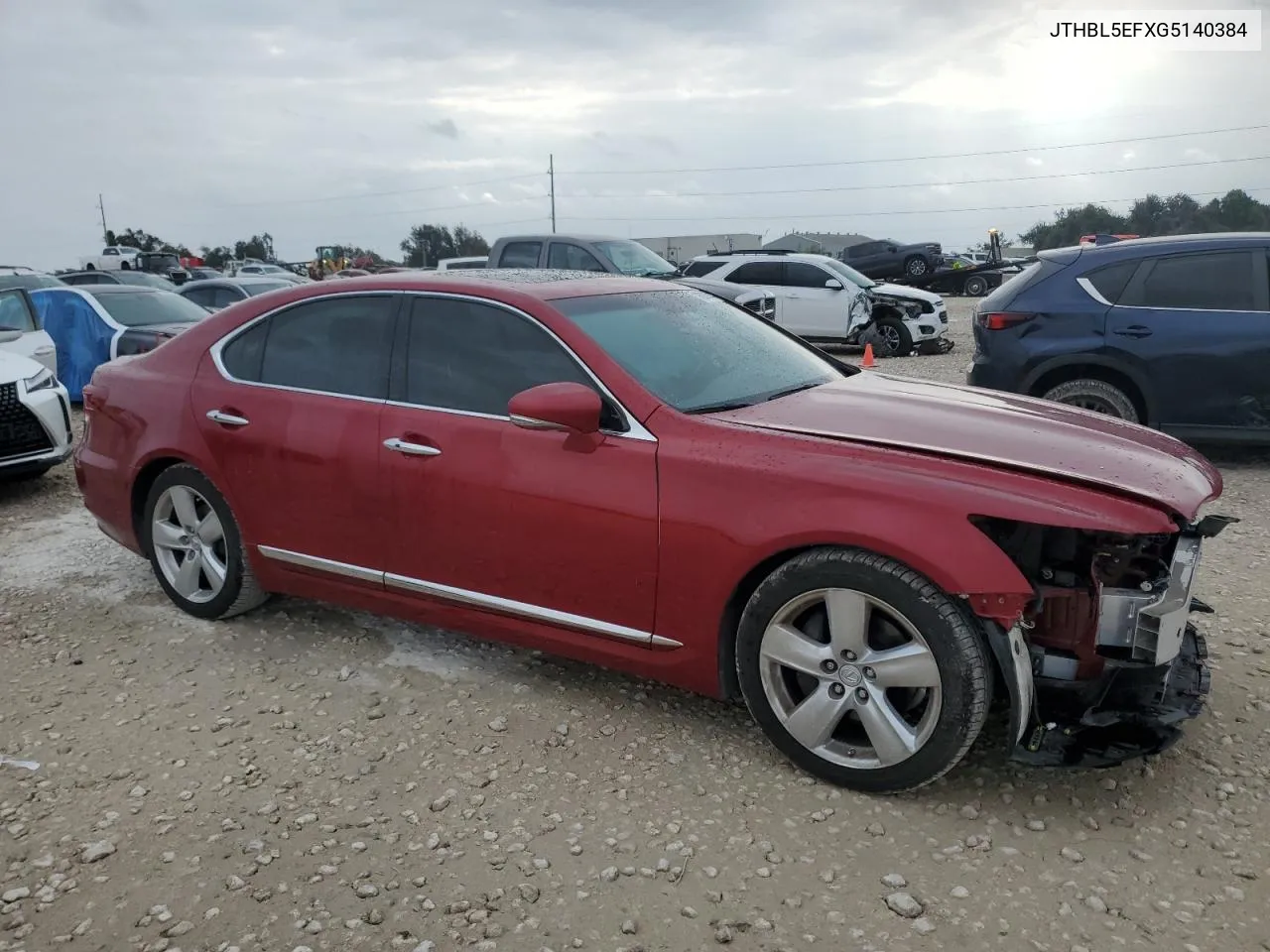 2016 Lexus Ls 460 VIN: JTHBL5EFXG5140384 Lot: 76959344