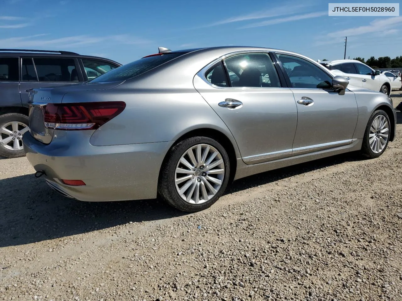 2017 Lexus Ls 460 VIN: JTHCL5EF0H5028960 Lot: 73688914