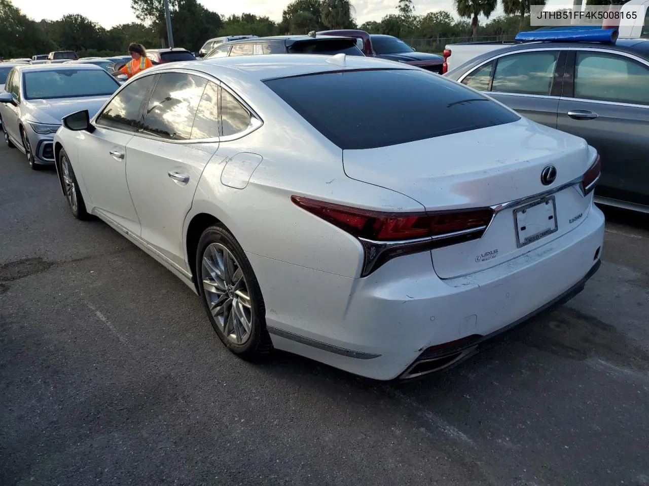 2019 Lexus Ls 500 Base VIN: JTHB51FF4K5008165 Lot: 73725824