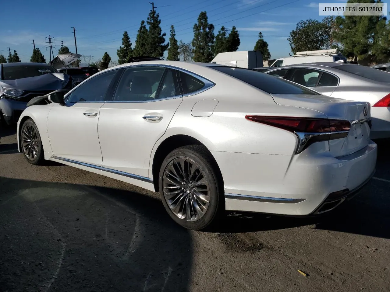 2020 Lexus Ls 500 Base VIN: JTHD51FF5L5012803 Lot: 75730534