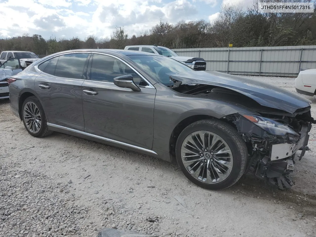 2022 Lexus Ls 500 Base VIN: JTHD51FF4N5017316 Lot: 78381644