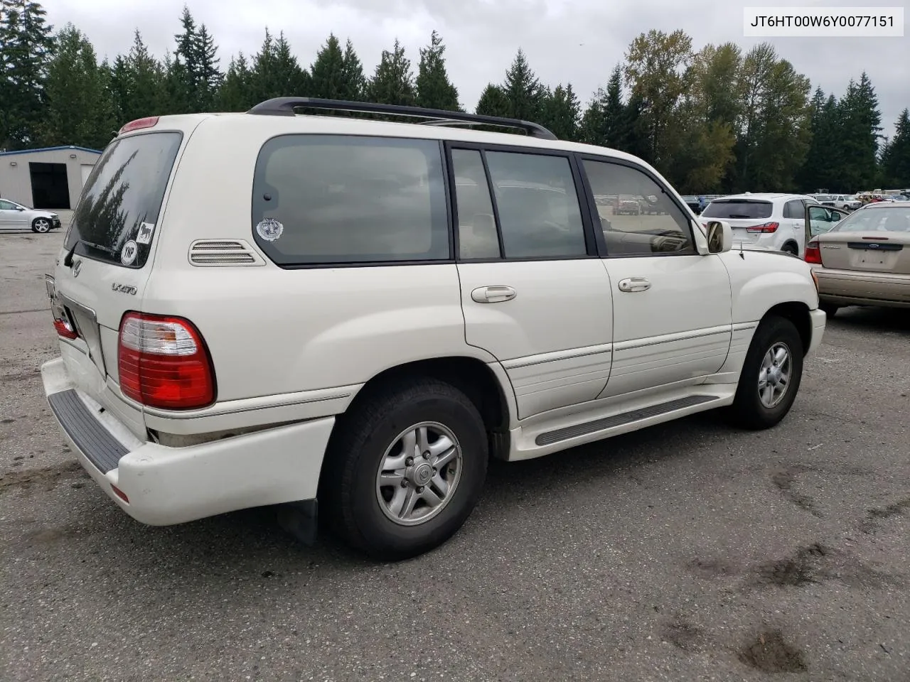 2000 Lexus Lx 470 VIN: JT6HT00W6Y0077151 Lot: 70678424