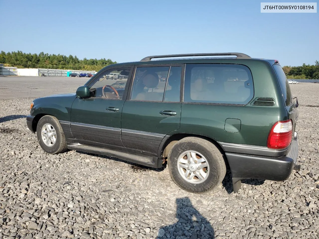 2000 Lexus Lx 470 VIN: JT6HT00W5Y0108194 Lot: 72039674