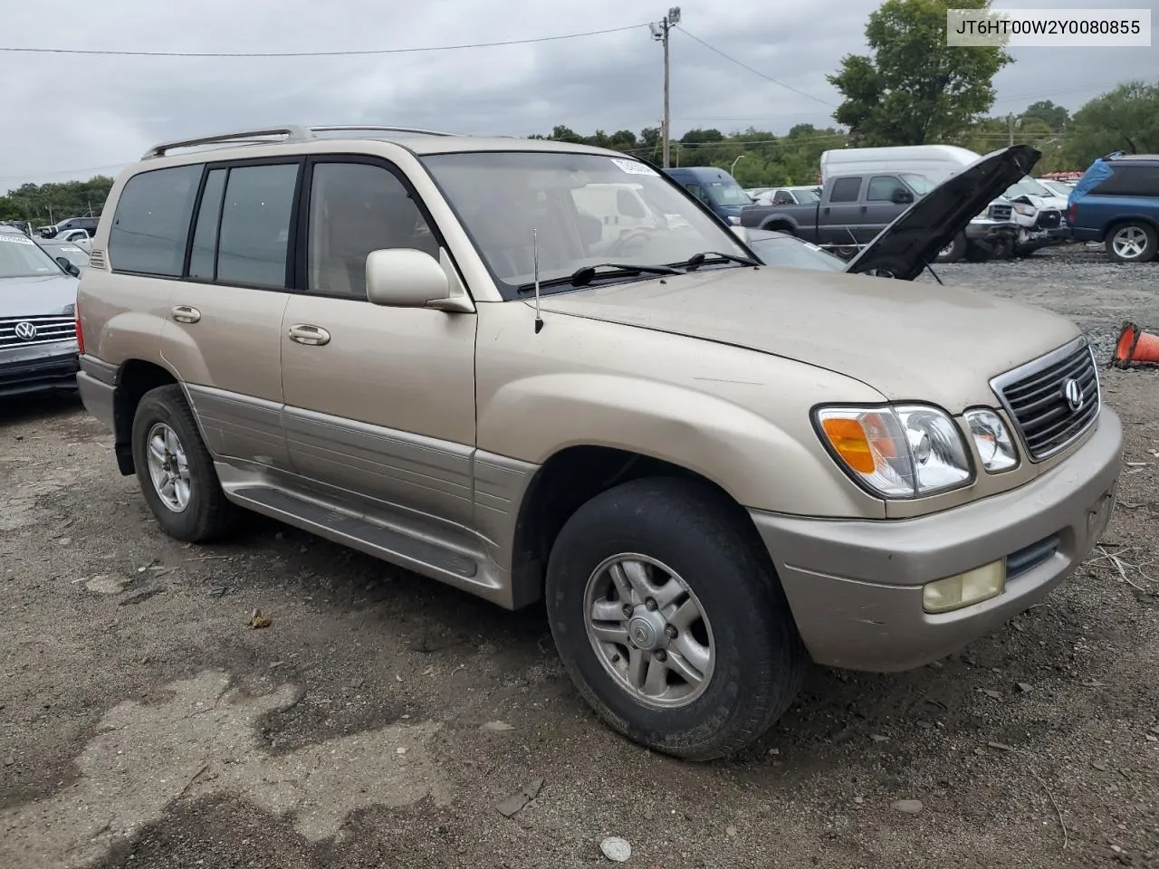 2000 Lexus Lx 470 VIN: JT6HT00W2Y0080855 Lot: 72455064