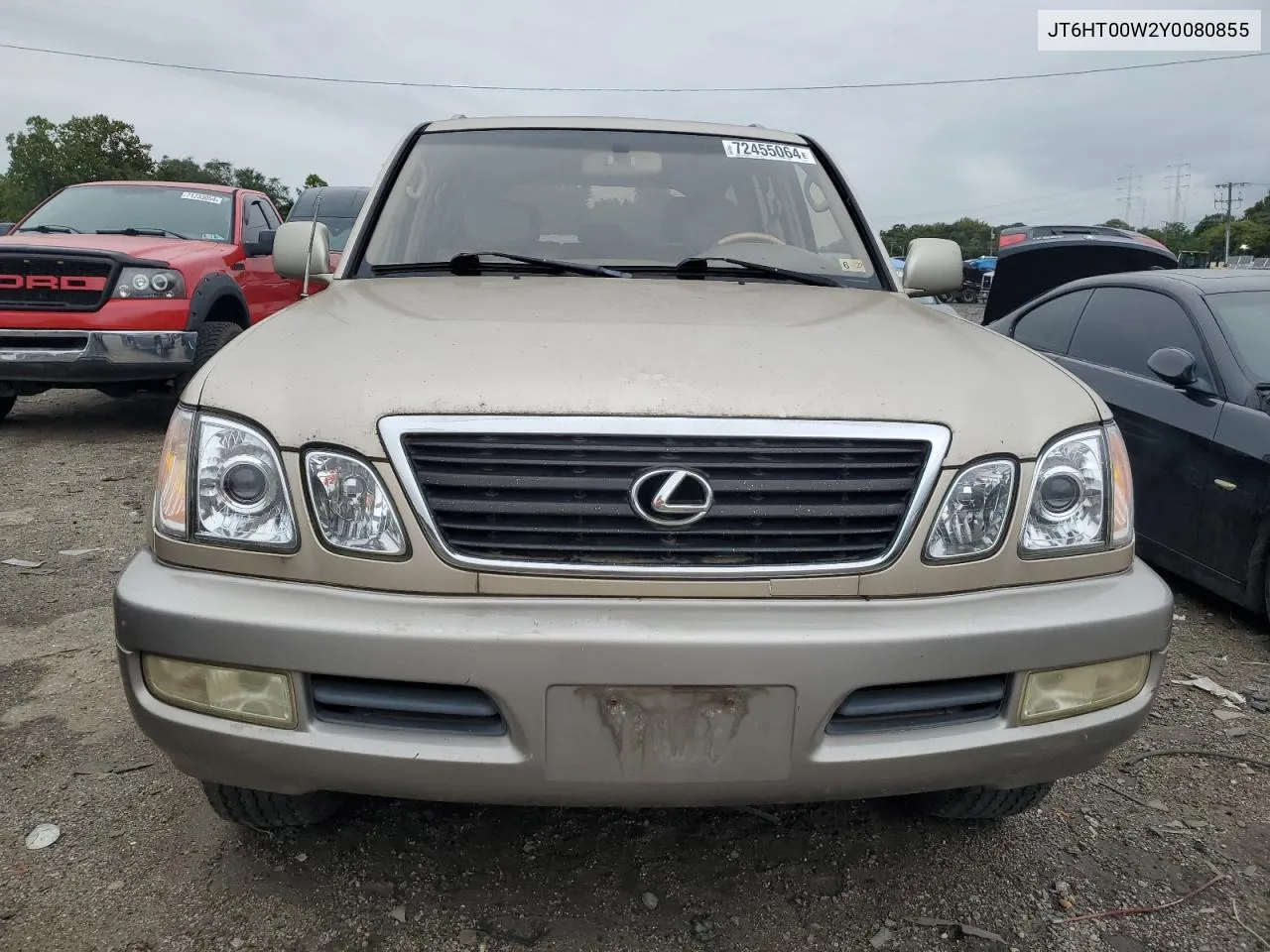 2000 Lexus Lx 470 VIN: JT6HT00W2Y0080855 Lot: 72455064