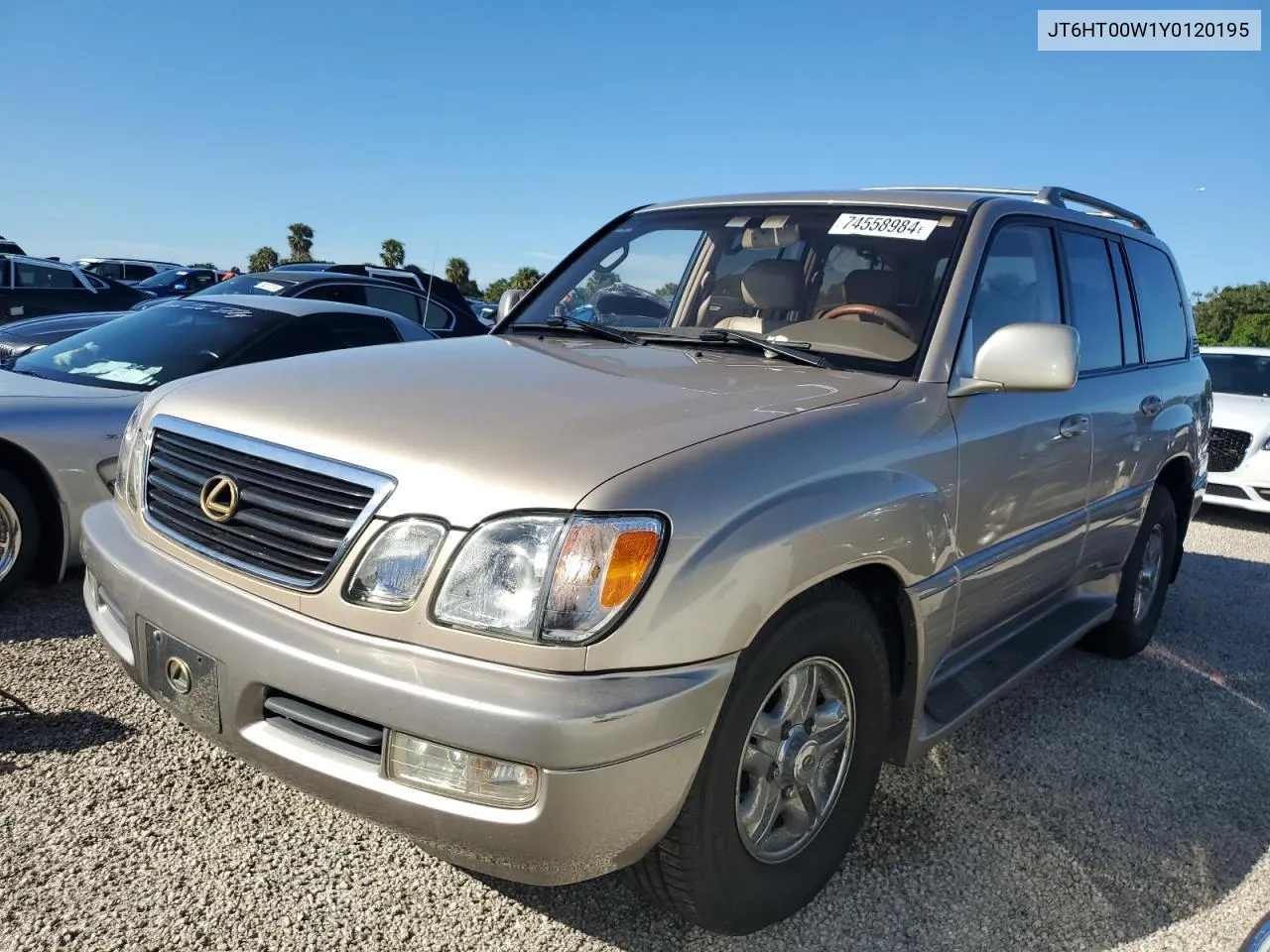 2000 Lexus Lx 470 VIN: JT6HT00W1Y0120195 Lot: 74558984