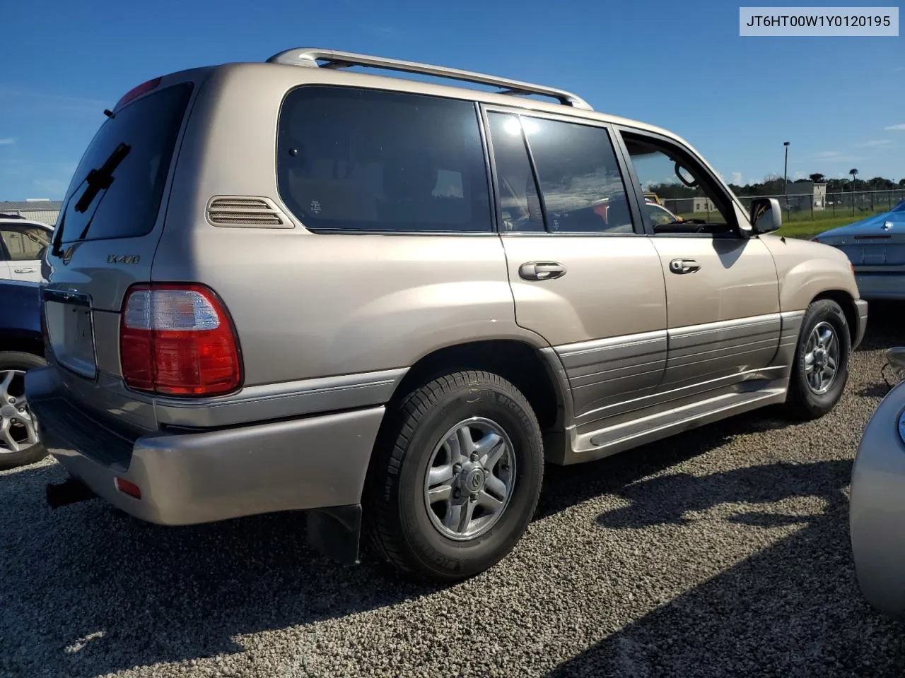 2000 Lexus Lx 470 VIN: JT6HT00W1Y0120195 Lot: 74558984