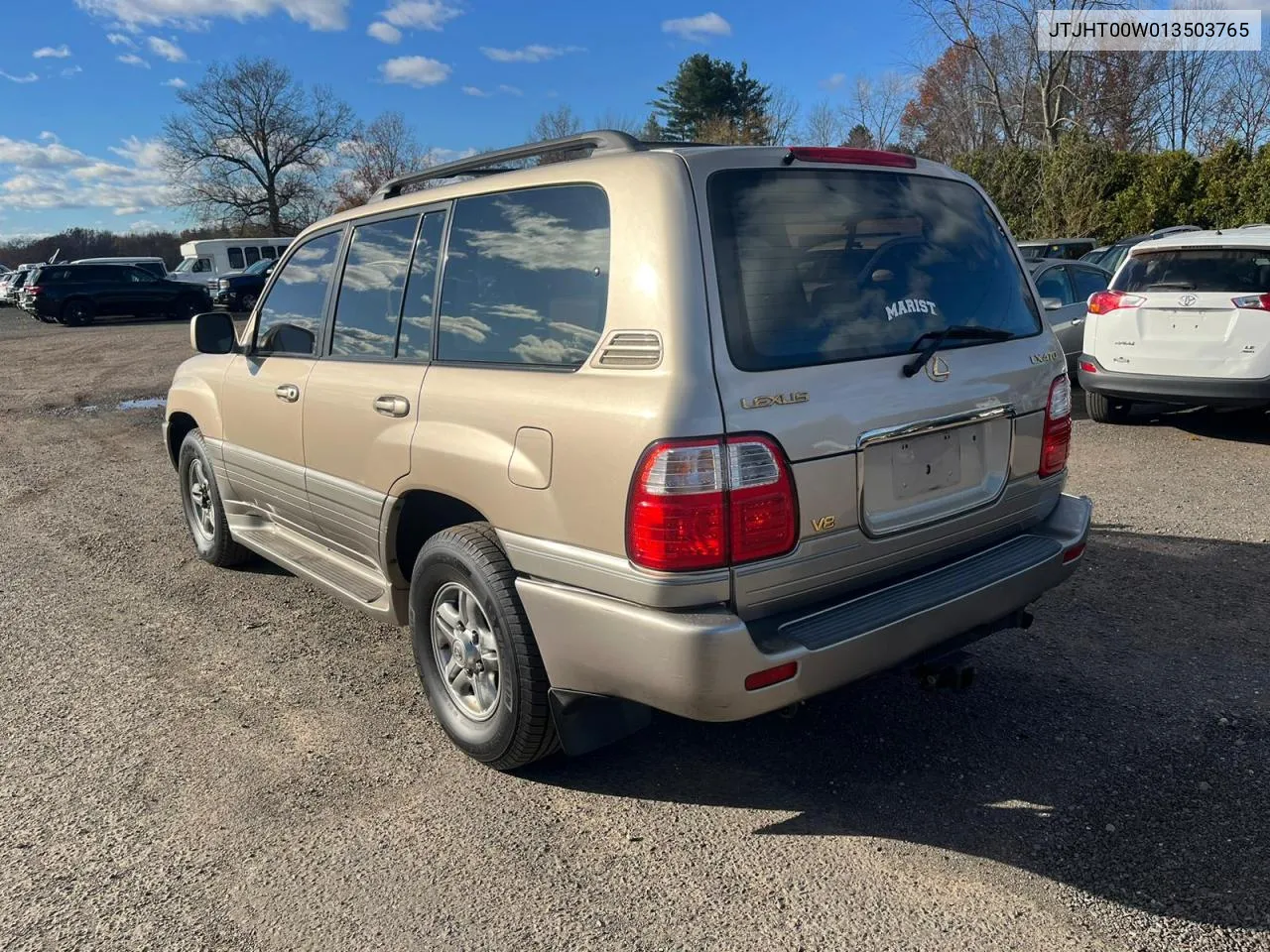 2001 Lexus Lx 470 VIN: JTJHT00W013503765 Lot: 80843654