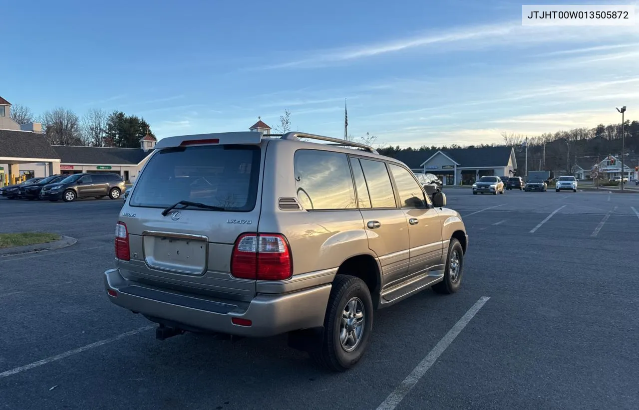 2001 Lexus Lx 470 VIN: JTJHT00W013505872 Lot: 81159364