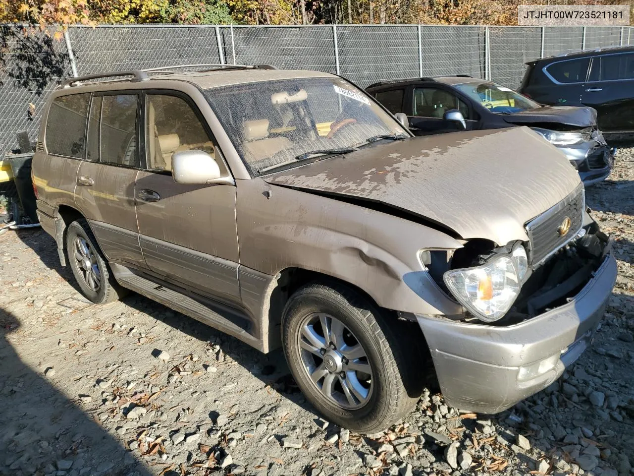 2002 Lexus Lx 470 VIN: JTJHT00W723521181 Lot: 78662114