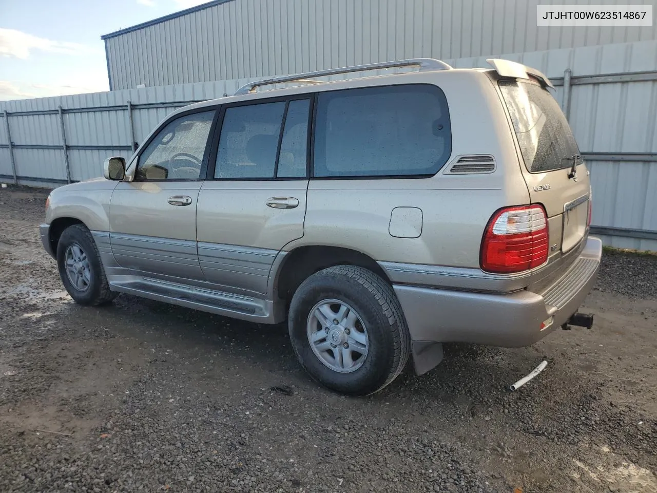 2002 Lexus Lx 470 VIN: JTJHT00W623514867 Lot: 79679294