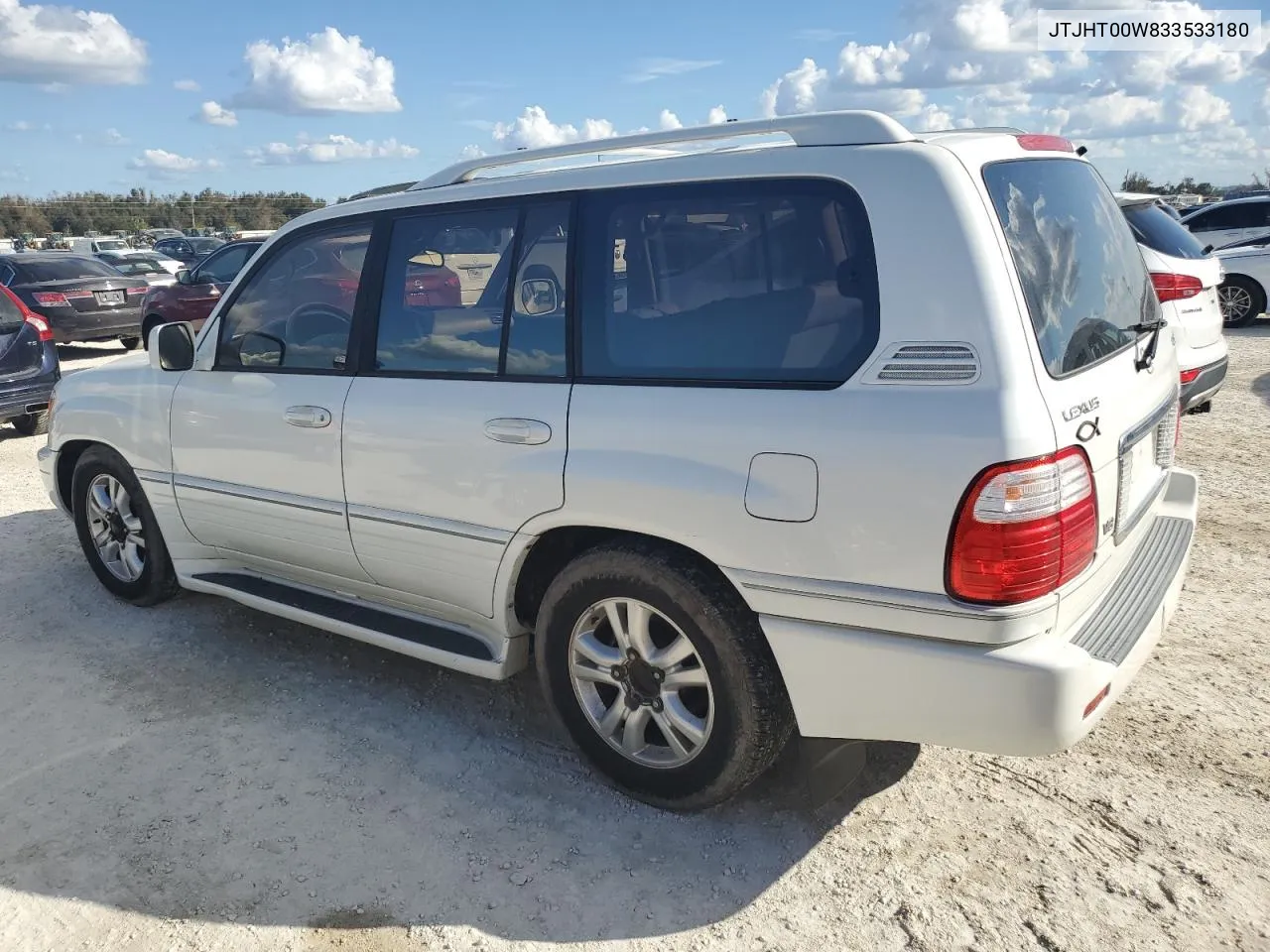 2003 Lexus Lx 470 VIN: JTJHT00W833533180 Lot: 75102374