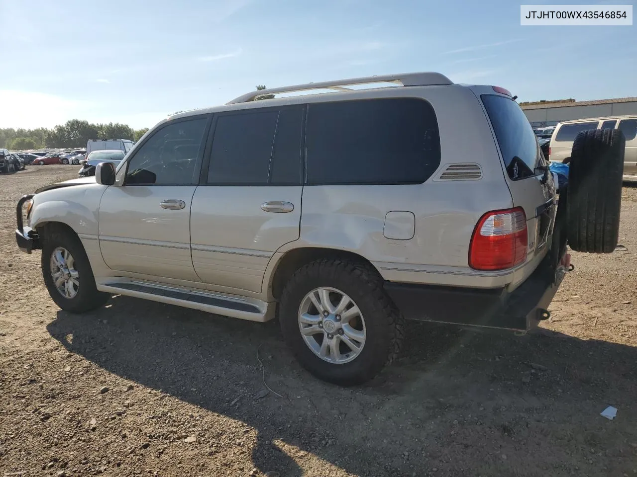 2004 Lexus Lx 470 VIN: JTJHT00WX43546854 Lot: 69156634