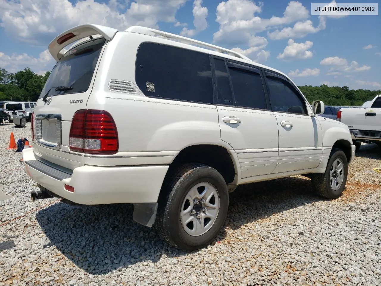 2006 Lexus Lx 470 VIN: JTJHT00W664010982 Lot: 63043694