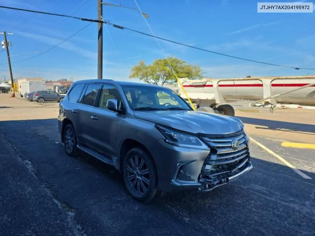 2016 Lexus Lx 570 VIN: JTJHY7AX2G4195972 Lot: 80693064