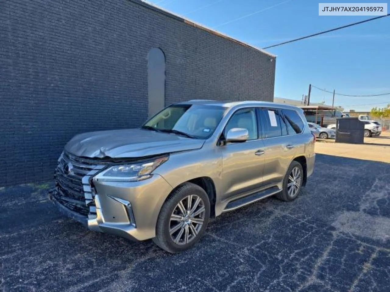 2016 Lexus Lx 570 VIN: JTJHY7AX2G4195972 Lot: 80693064