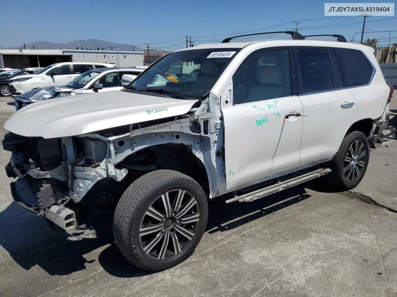 2020 Lexus Lx 570 VIN: JTJDY7AX5L4319404 Lot: 69185424