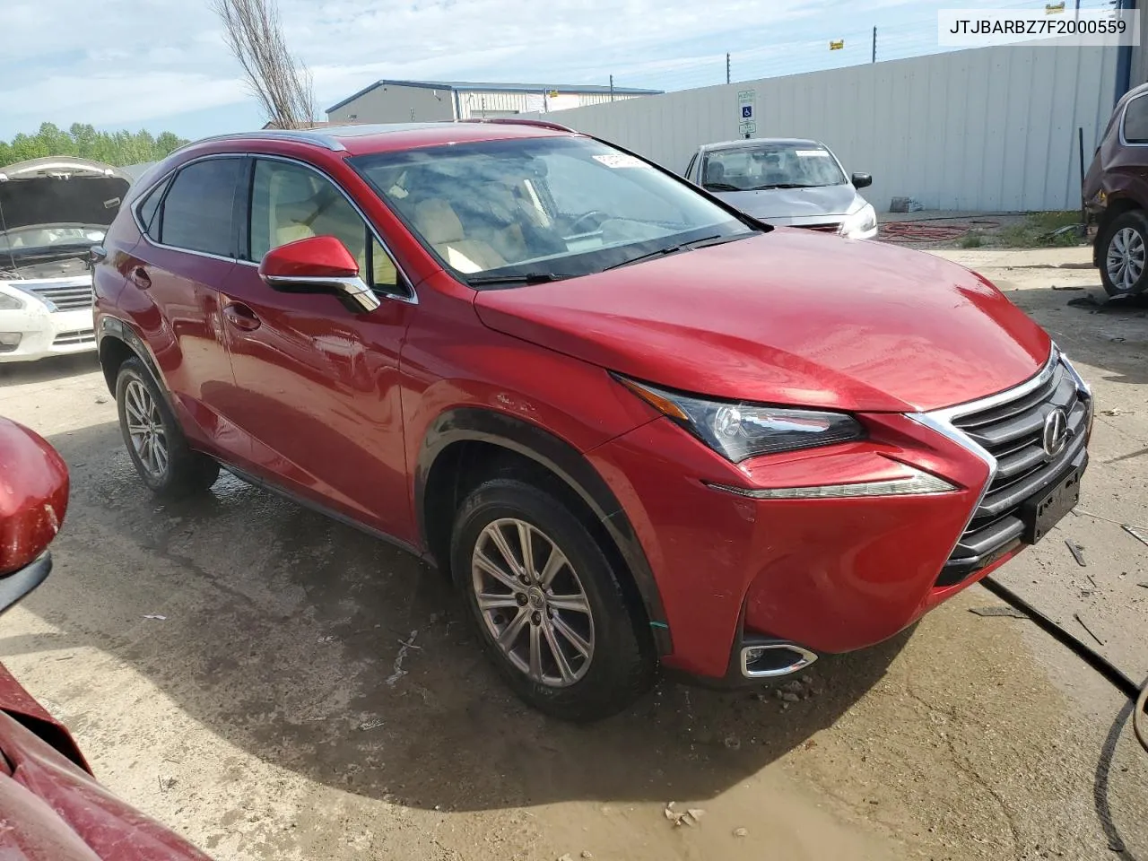 2015 Lexus Nx 200T VIN: JTJBARBZ7F2000559 Lot: 53476514