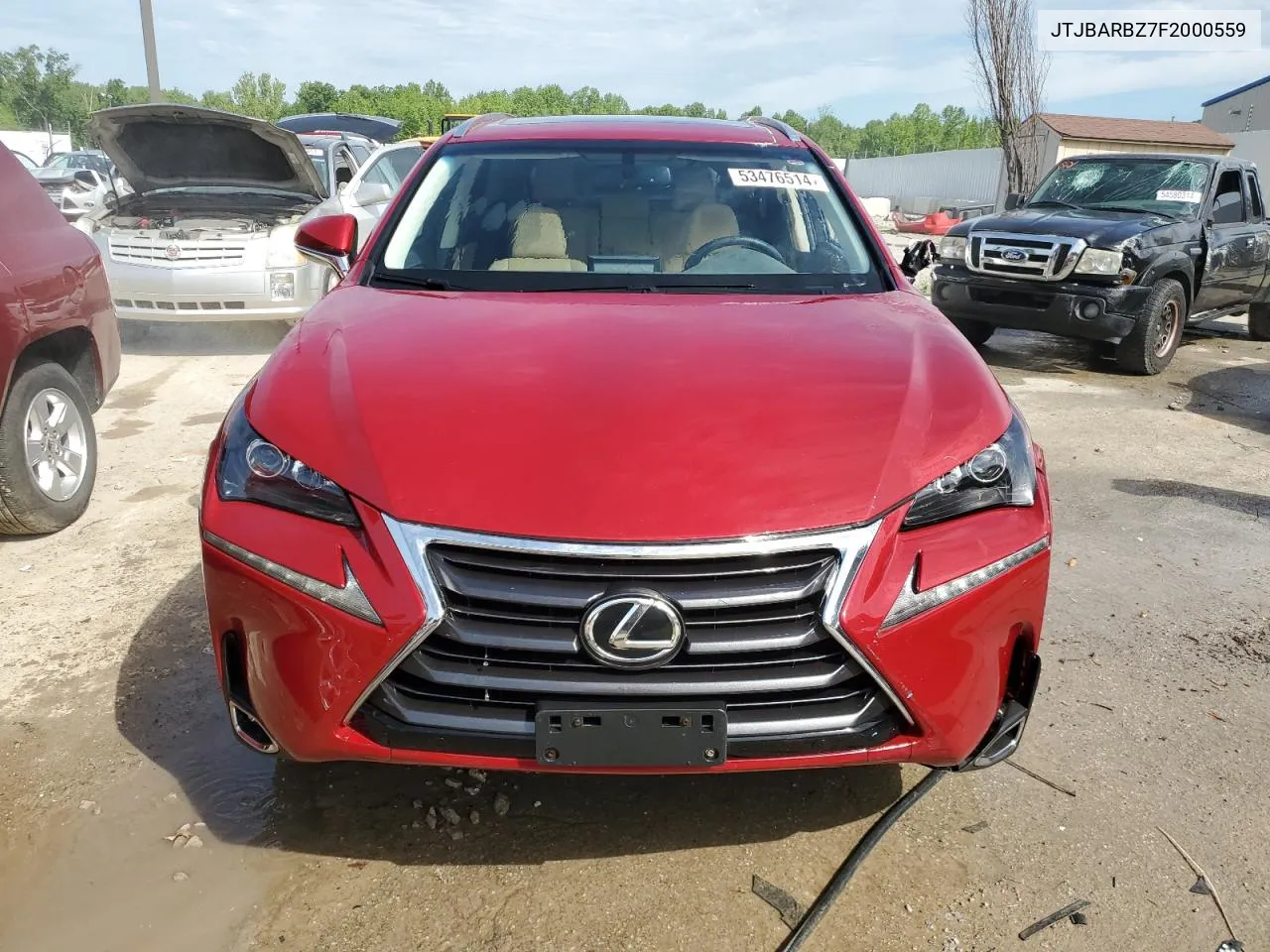 2015 Lexus Nx 200T VIN: JTJBARBZ7F2000559 Lot: 53476514