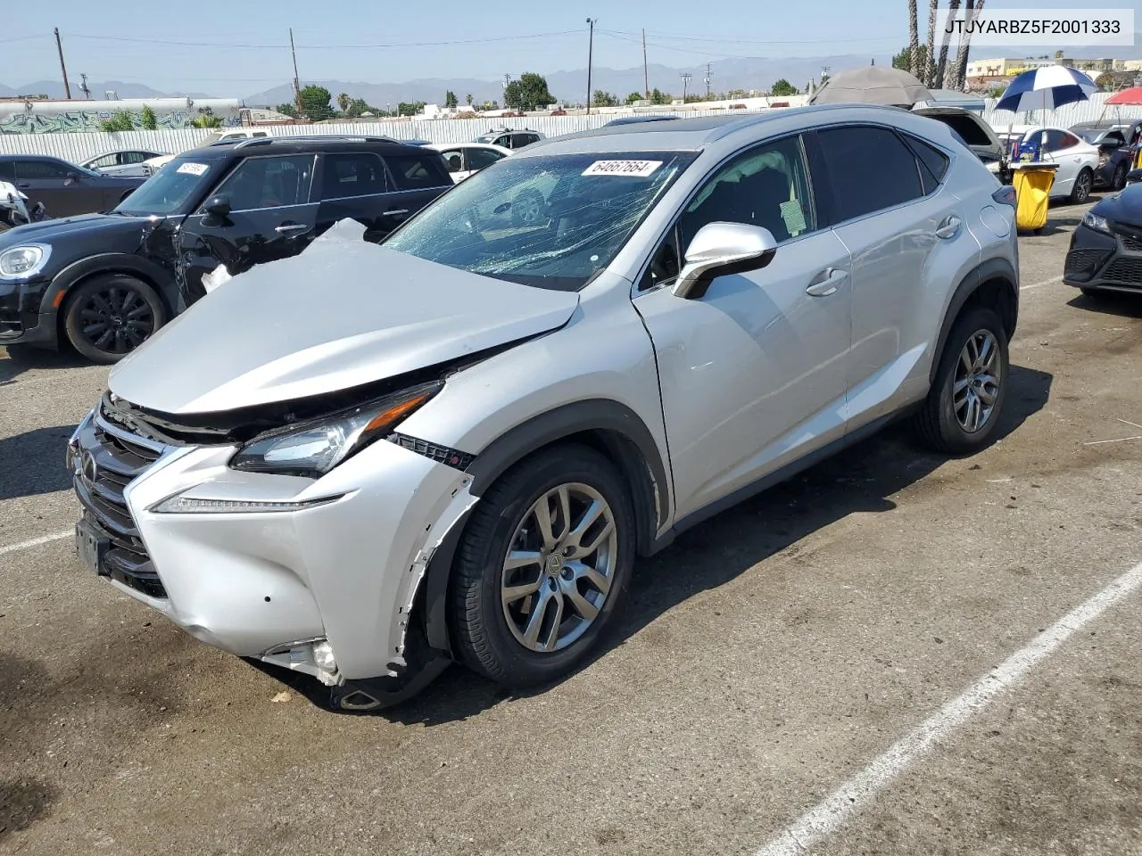 2015 Lexus Nx 200T VIN: JTJYARBZ5F2001333 Lot: 64667664