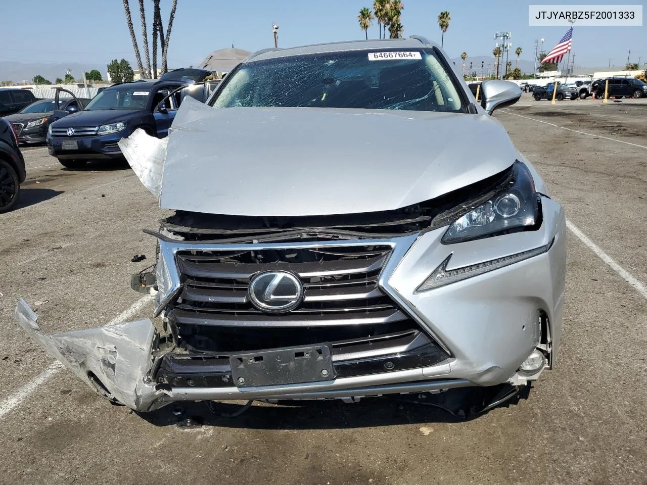 2015 Lexus Nx 200T VIN: JTJYARBZ5F2001333 Lot: 64667664