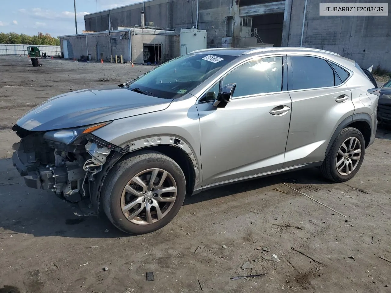 2015 Lexus Nx 200T VIN: JTJBARBZ1F2003439 Lot: 71255624