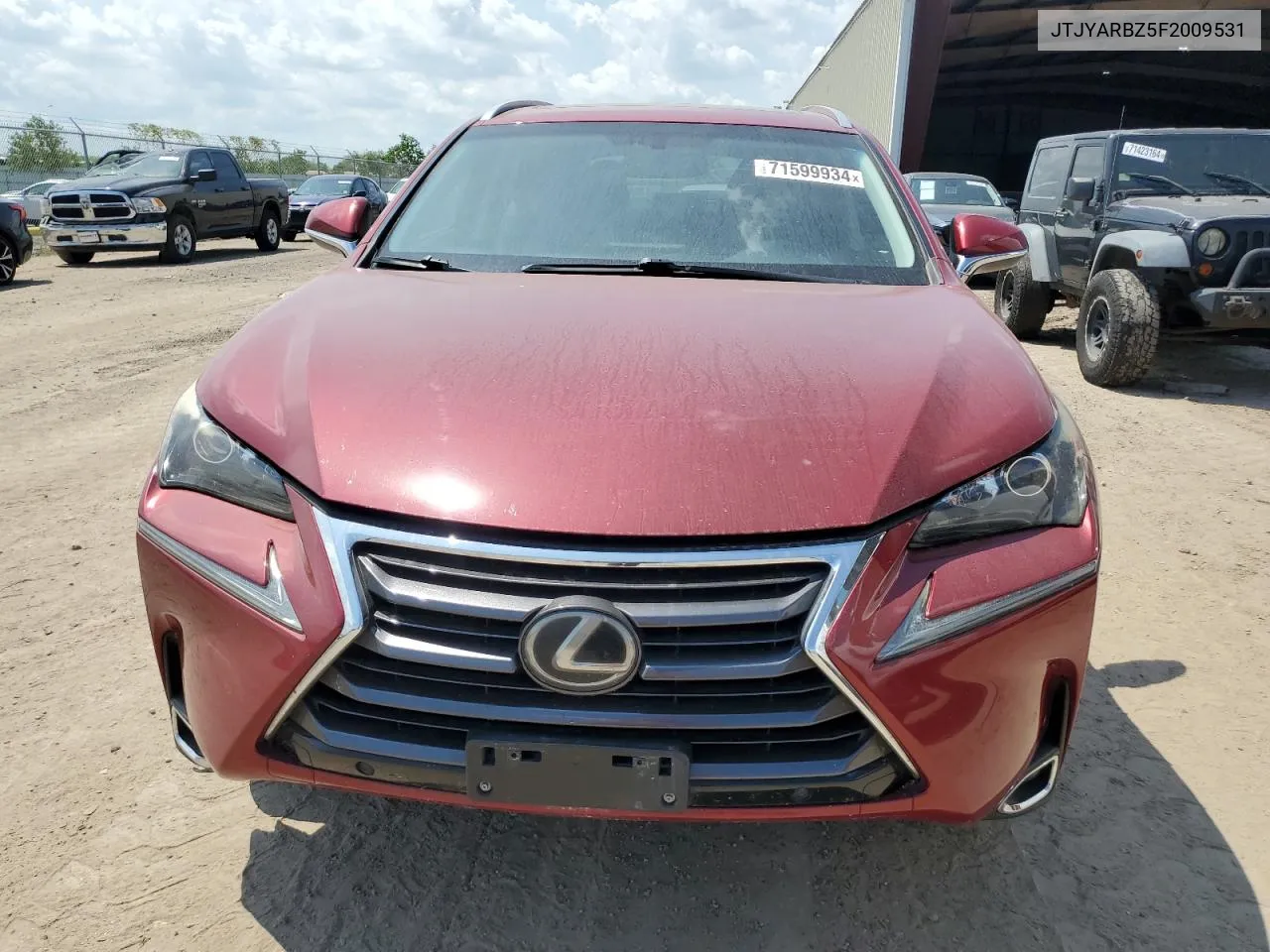 2015 Lexus Nx 200T VIN: JTJYARBZ5F2009531 Lot: 71599934