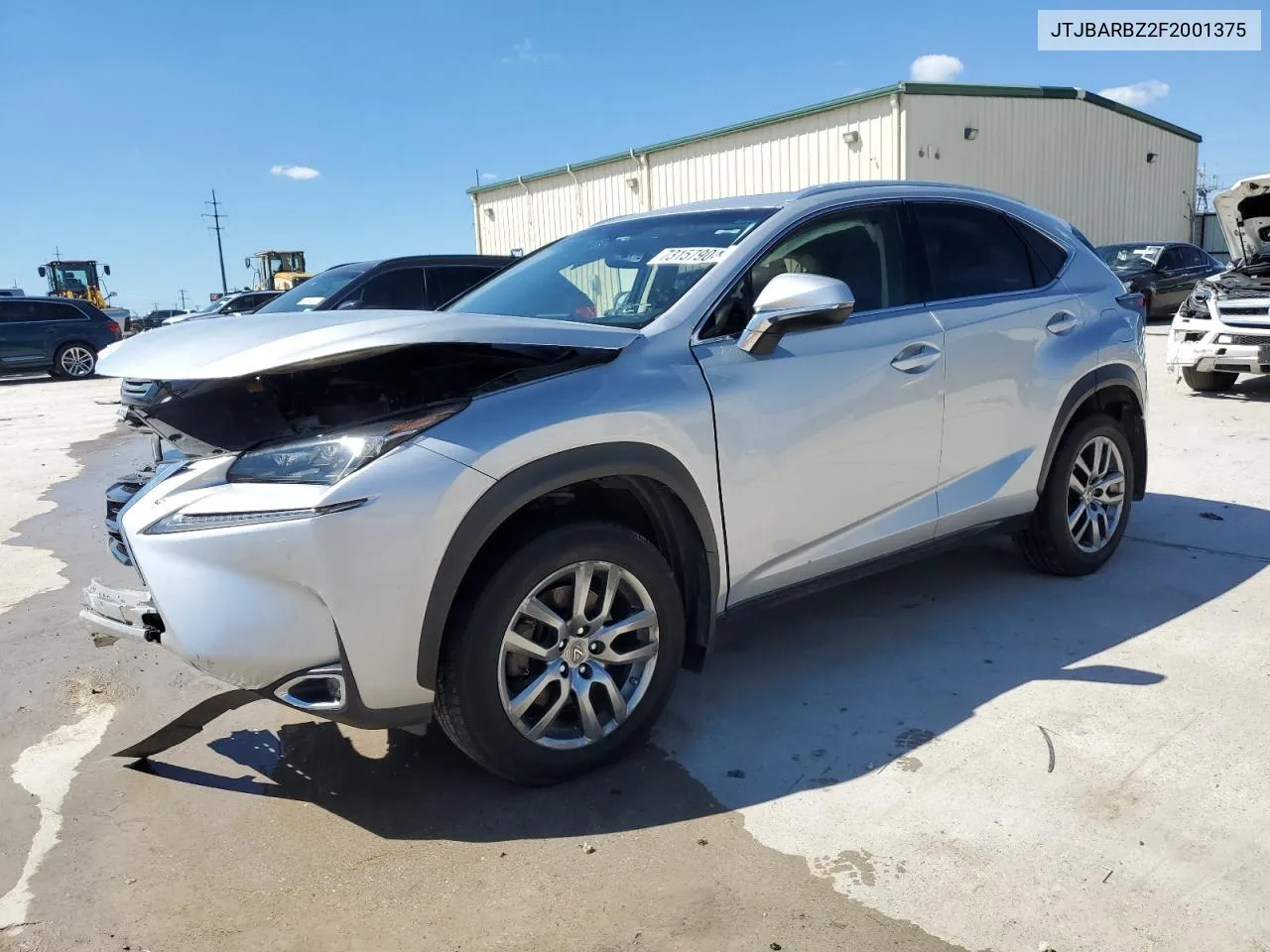 2015 Lexus Nx 200T VIN: JTJBARBZ2F2001375 Lot: 73157904