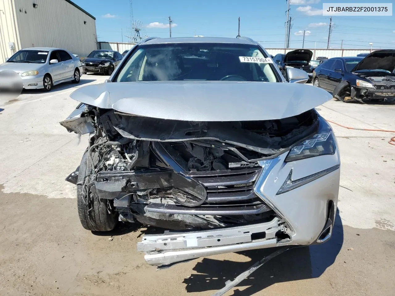 2015 Lexus Nx 200T VIN: JTJBARBZ2F2001375 Lot: 73157904