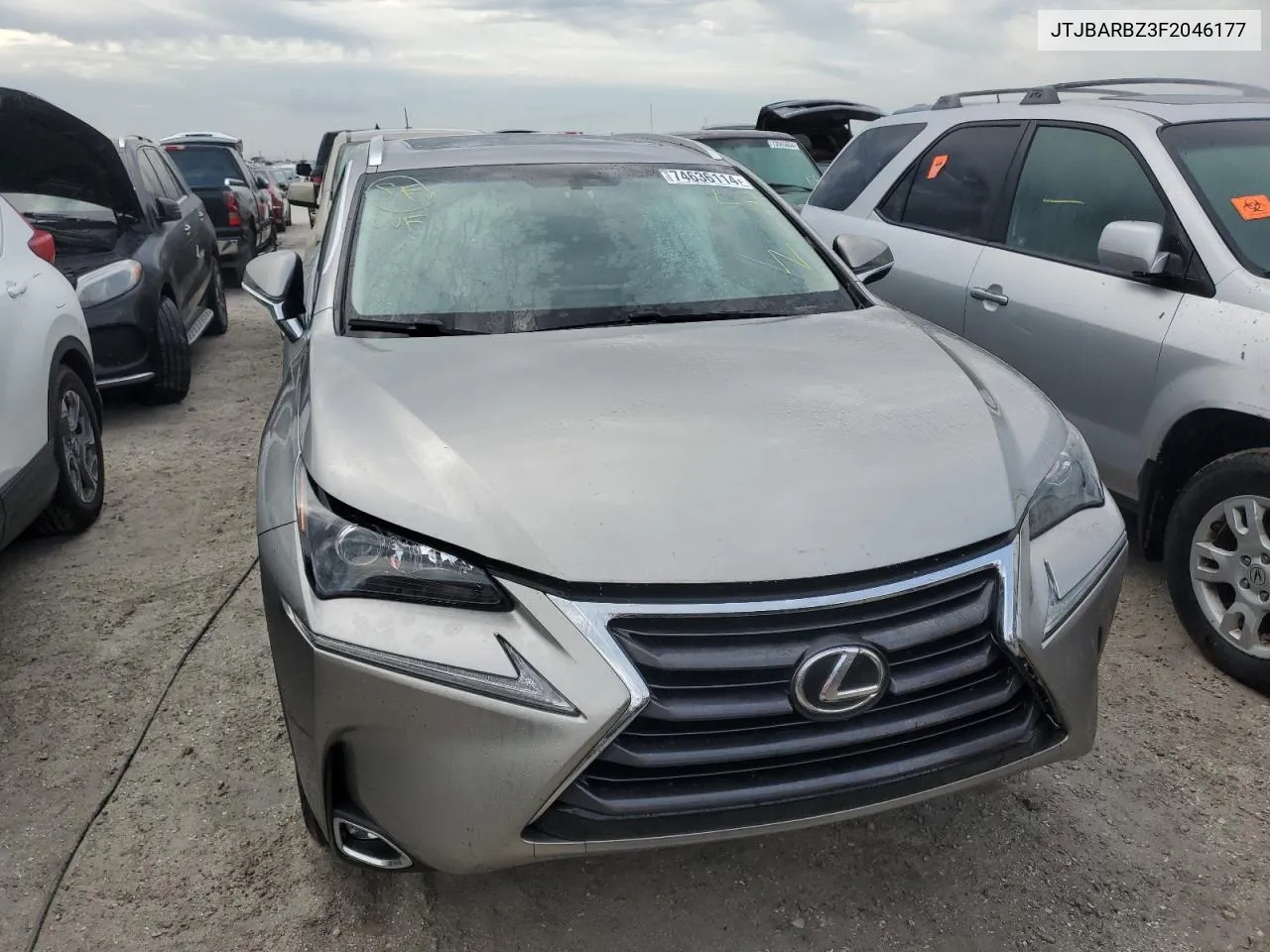 2015 Lexus Nx 200T VIN: JTJBARBZ3F2046177 Lot: 74636114